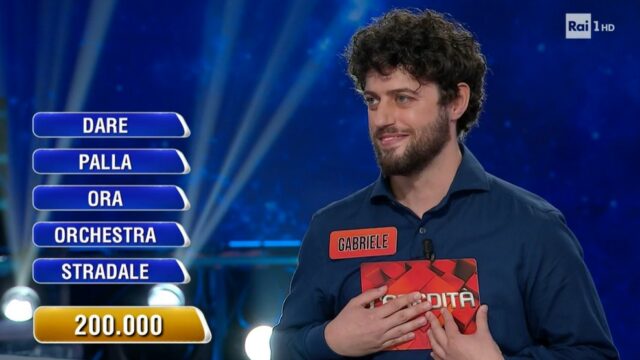Vincite L'Eredità Affari Tuoi 30 marzo Gabriele 200 mila euro