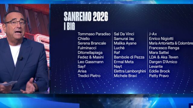 Sanremo 2026 Big in gara curiosità